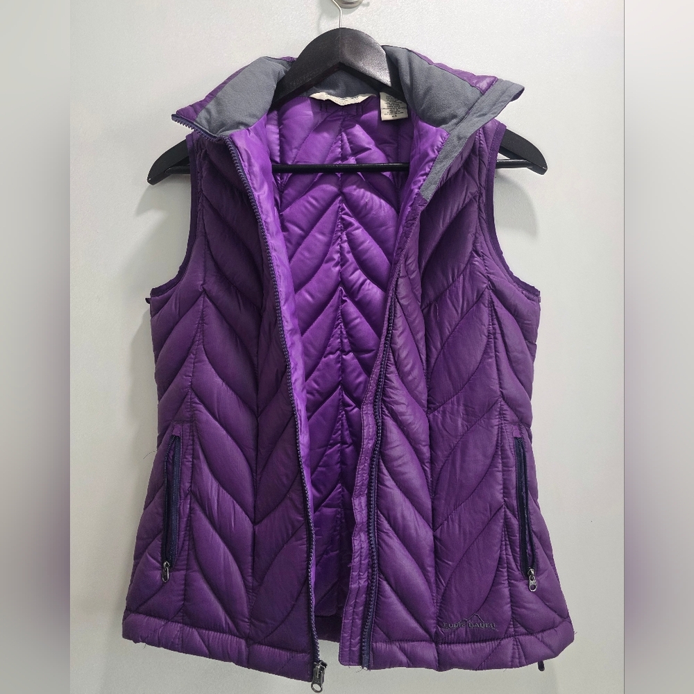 Eddie Bauer Women's Deep Purple Quilted Vest Size XS